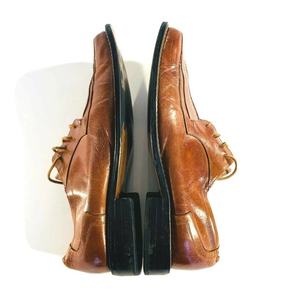 Giorgio V Mens Brown 10 D Leather Dress‎ Lace Up Square Toe Oxford Shoes - Picture 7 of 12